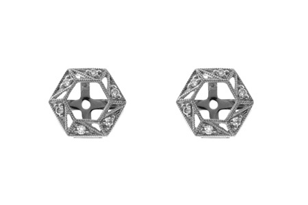 D027-81195: EARRING JACKETS .08 TW (FOR 0.50-1.00 CT TW STUDS)