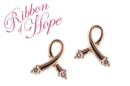 G027-81231: PINK GOLD EARRINGS .07 TW